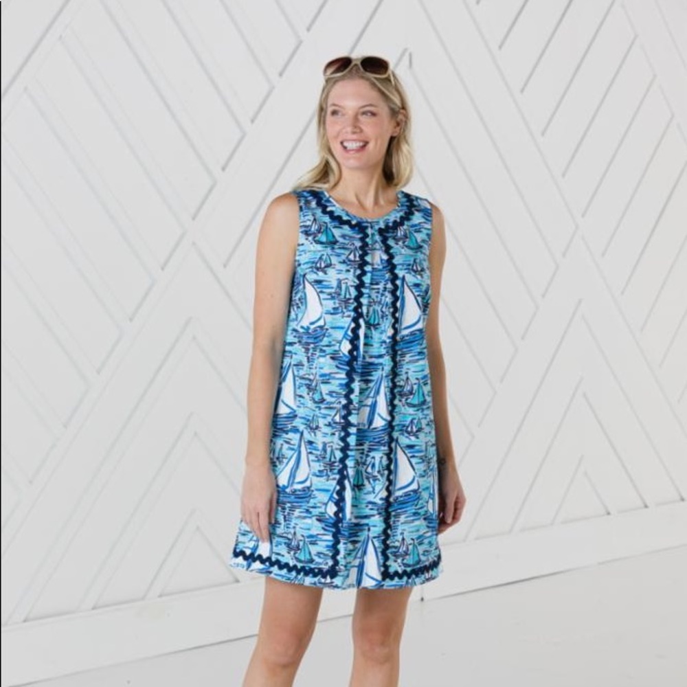 IN SEARCH OF Sail to Sable Sailboat Dress L XL